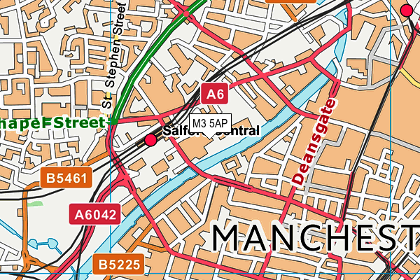 M3 5AP map - OS VectorMap District (Ordnance Survey)