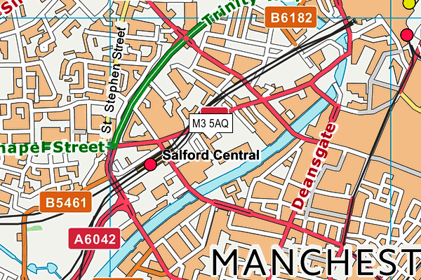 M3 5AQ map - OS VectorMap District (Ordnance Survey)