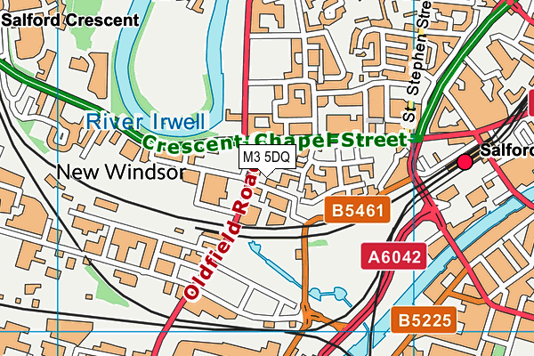 M3 5DQ map - OS VectorMap District (Ordnance Survey)