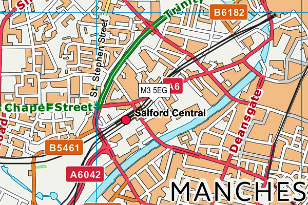 M3 5EG map - OS VectorMap District (Ordnance Survey)