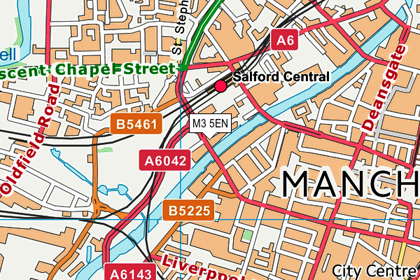 M3 5EN map - OS VectorMap District (Ordnance Survey)