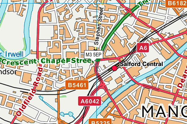 M3 5EP map - OS VectorMap District (Ordnance Survey)