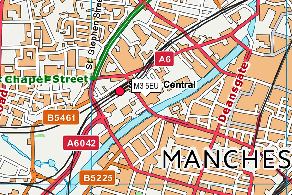 M3 5EU map - OS VectorMap District (Ordnance Survey)