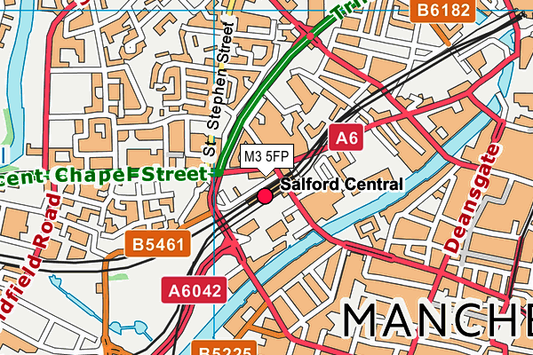 M3 5FP map - OS VectorMap District (Ordnance Survey)