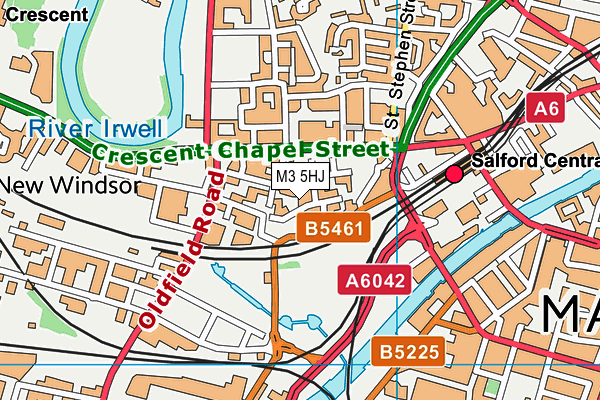 M3 5HJ map - OS VectorMap District (Ordnance Survey)