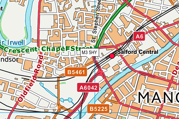 M3 5HY map - OS VectorMap District (Ordnance Survey)