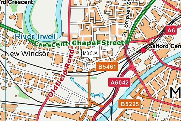 M3 5JA map - OS VectorMap District (Ordnance Survey)