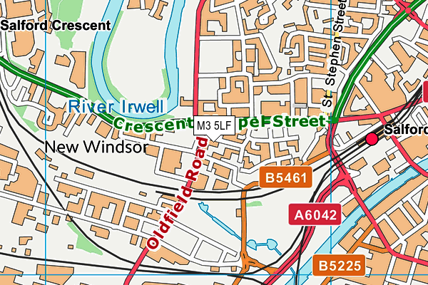 St Philip's CofE Primary School map (M3 5LF) - OS VectorMap District (Ordnance Survey)