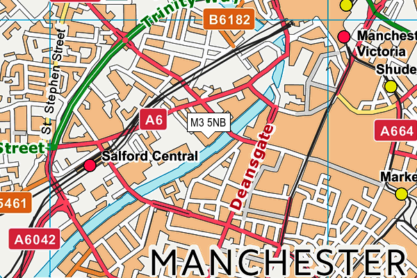 M3 5NB map - OS VectorMap District (Ordnance Survey)