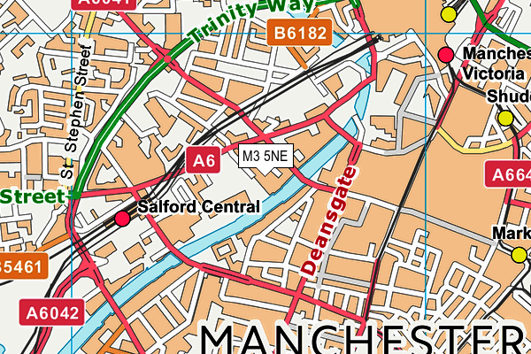 M3 5NE map - OS VectorMap District (Ordnance Survey)