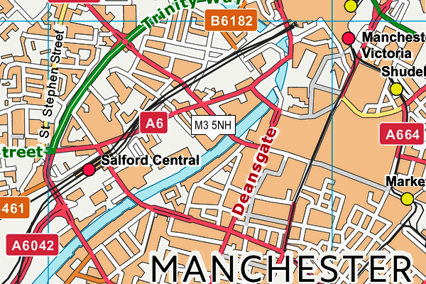 M3 5NH map - OS VectorMap District (Ordnance Survey)