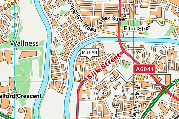 M3 6AB map - OS VectorMap District (Ordnance Survey)