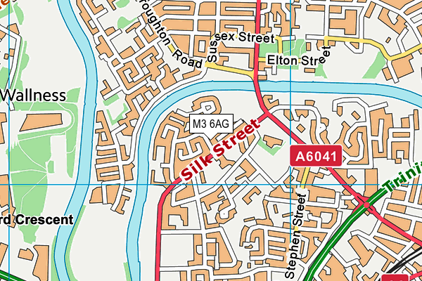 M3 6AG map - OS VectorMap District (Ordnance Survey)