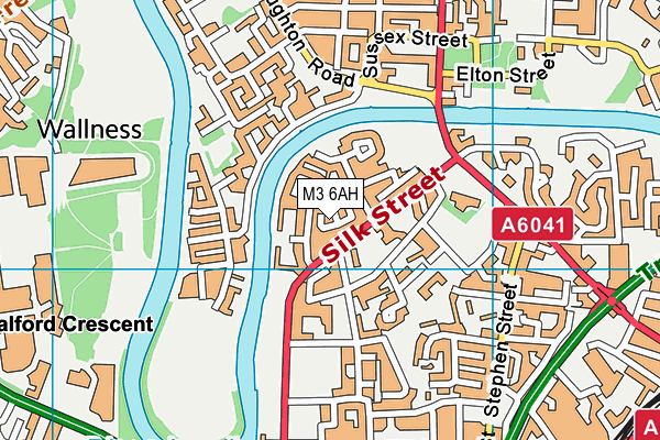 M3 6AH map - OS VectorMap District (Ordnance Survey)