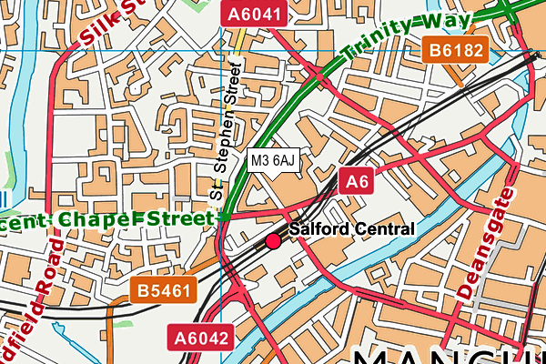 M3 6AJ map - OS VectorMap District (Ordnance Survey)