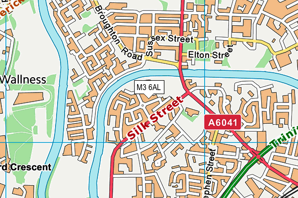 M3 6AL map - OS VectorMap District (Ordnance Survey)