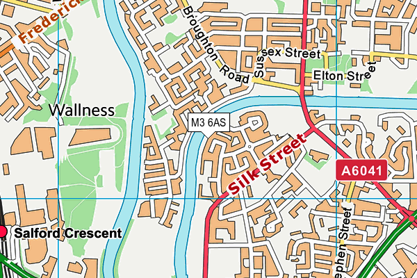 M3 6AS map - OS VectorMap District (Ordnance Survey)