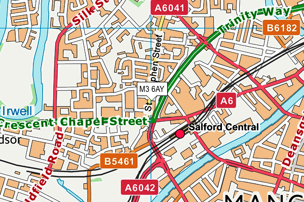 M3 6AY map - OS VectorMap District (Ordnance Survey)