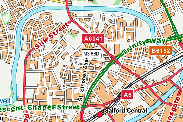 M3 6BD map - OS VectorMap District (Ordnance Survey)