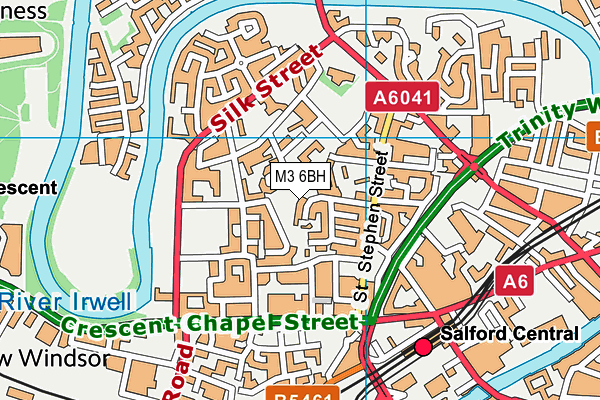 M3 6BH map - OS VectorMap District (Ordnance Survey)