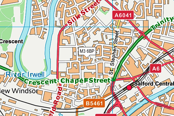 M3 6BP map - OS VectorMap District (Ordnance Survey)