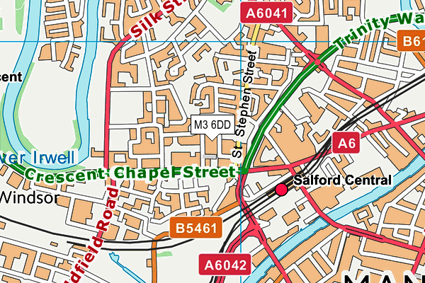 M3 6DD map - OS VectorMap District (Ordnance Survey)