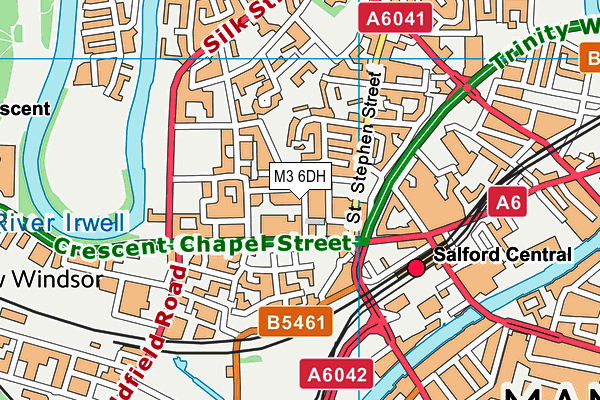 M3 6DH map - OS VectorMap District (Ordnance Survey)