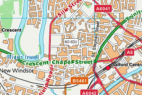 M3 6DU map - OS VectorMap District (Ordnance Survey)