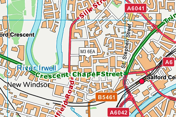 M3 6EA map - OS VectorMap District (Ordnance Survey)