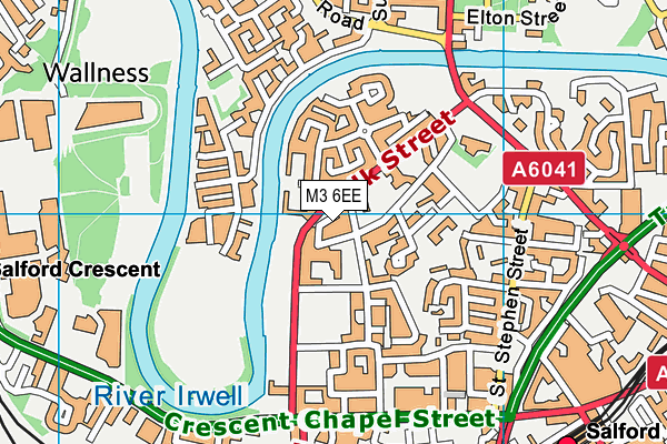 M3 6EE map - OS VectorMap District (Ordnance Survey)