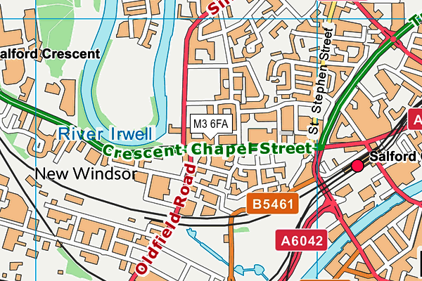 M3 6FA map - OS VectorMap District (Ordnance Survey)