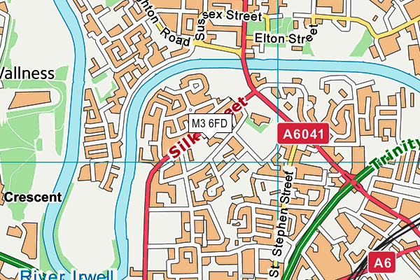 M3 6FD map - OS VectorMap District (Ordnance Survey)