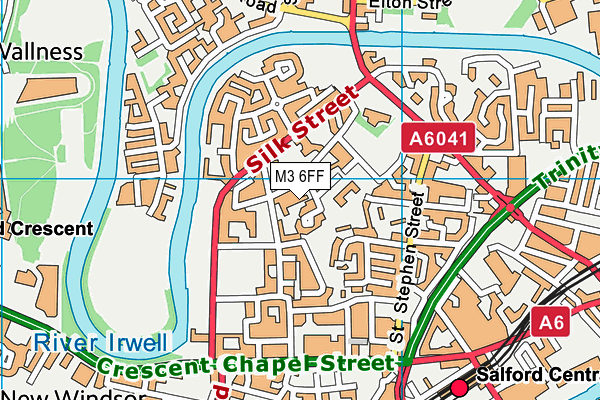 M3 6FF map - OS VectorMap District (Ordnance Survey)