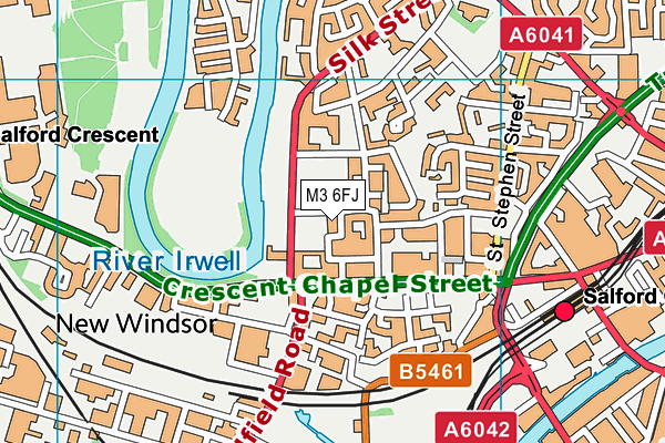 M3 6FJ map - OS VectorMap District (Ordnance Survey)