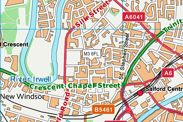 M3 6FL map - OS VectorMap District (Ordnance Survey)