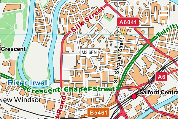 M3 6FN map - OS VectorMap District (Ordnance Survey)