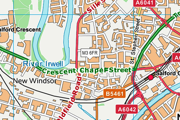 M3 6FR map - OS VectorMap District (Ordnance Survey)