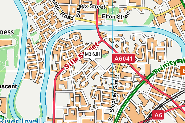 M3 6JH map - OS VectorMap District (Ordnance Survey)