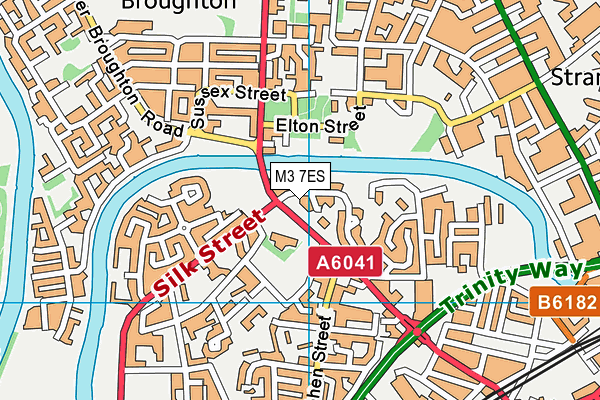 St Simon Street Muga map (M3 7ES) - OS VectorMap District (Ordnance Survey)