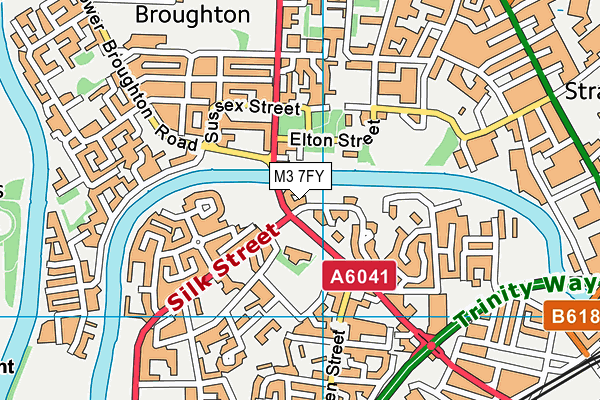 M3 7FY map - OS VectorMap District (Ordnance Survey)