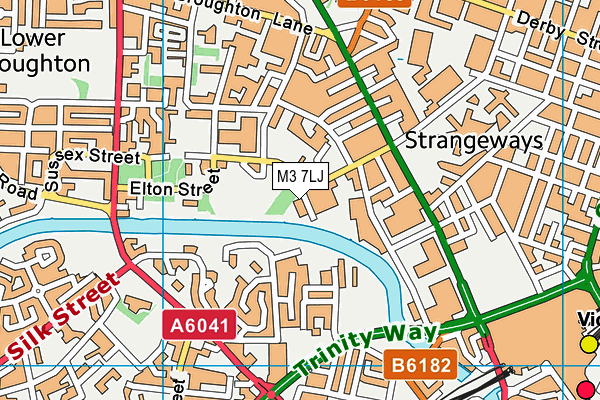 M3 7LJ map - OS VectorMap District (Ordnance Survey)