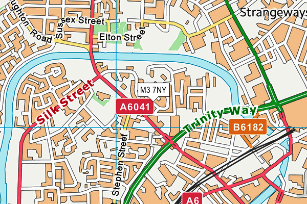 M3 7NY map - OS VectorMap District (Ordnance Survey)