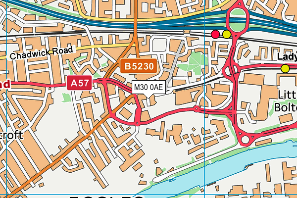 M30 0AE map - OS VectorMap District (Ordnance Survey)