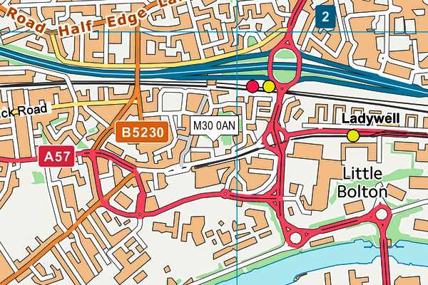 M30 0AN map - OS VectorMap District (Ordnance Survey)