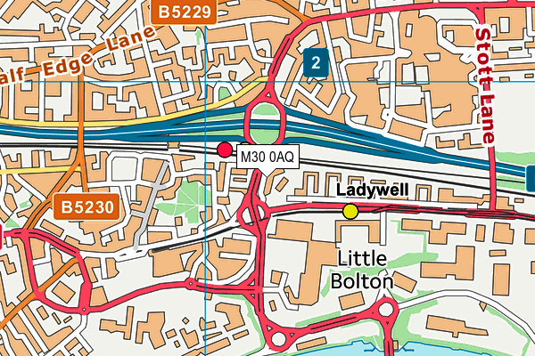 M30 0AQ map - OS VectorMap District (Ordnance Survey)