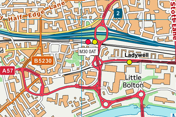 M30 0AT map - OS VectorMap District (Ordnance Survey)