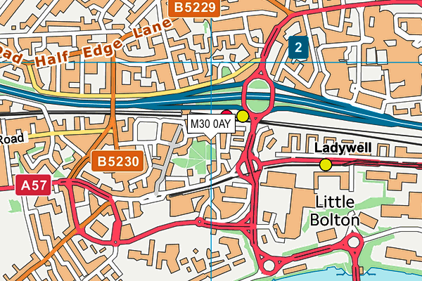 M30 0AY map - OS VectorMap District (Ordnance Survey)