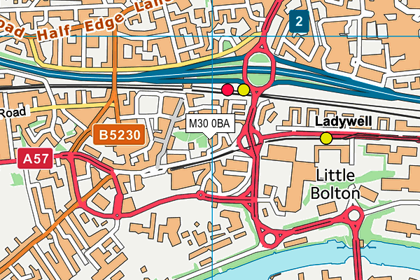 M30 0BA map - OS VectorMap District (Ordnance Survey)