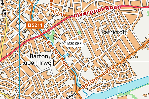 M30 0BF map - OS VectorMap District (Ordnance Survey)