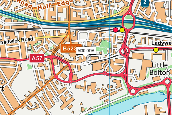 M30 0DA map - OS VectorMap District (Ordnance Survey)